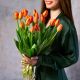 Букет из 17 оранжевых тюльпанов