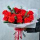 Букет из 15 французских роз (красный)